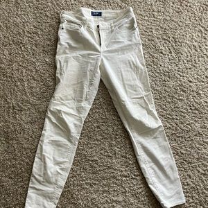 White corduroy pants